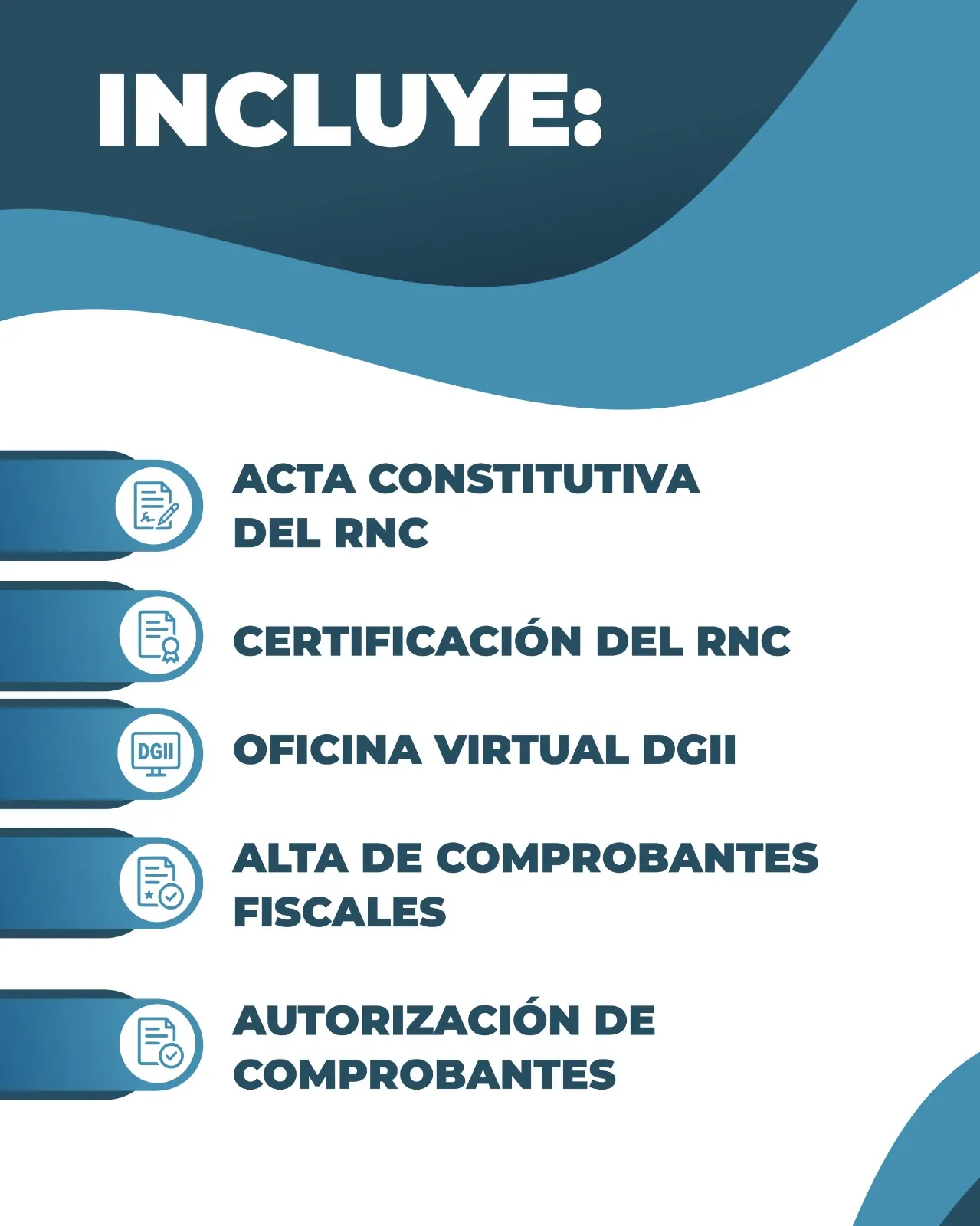 Promoci&oacute;n de RNC, oficina virtual DGII y comprobantes fiscales